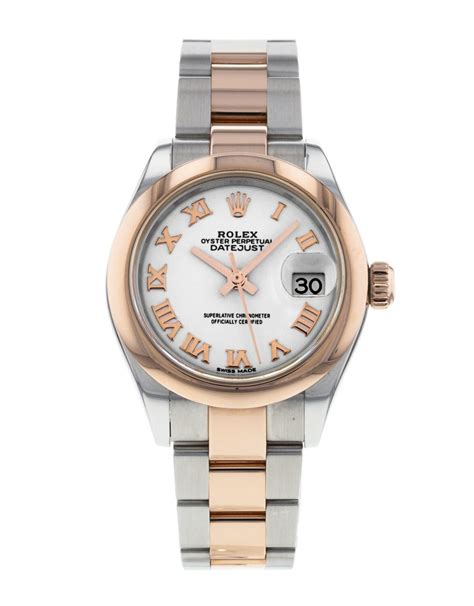 rolex lady datejust 28mm everose smooth two-tone 279161|Rolex Lady.